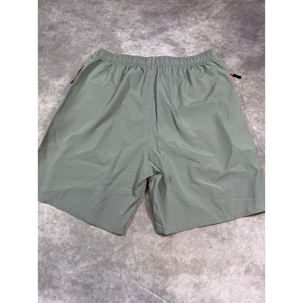 Unbranded Mens Athletic Shorts Medium Gray Polyester Blend Zipper Pockets - Picture 9 of 10